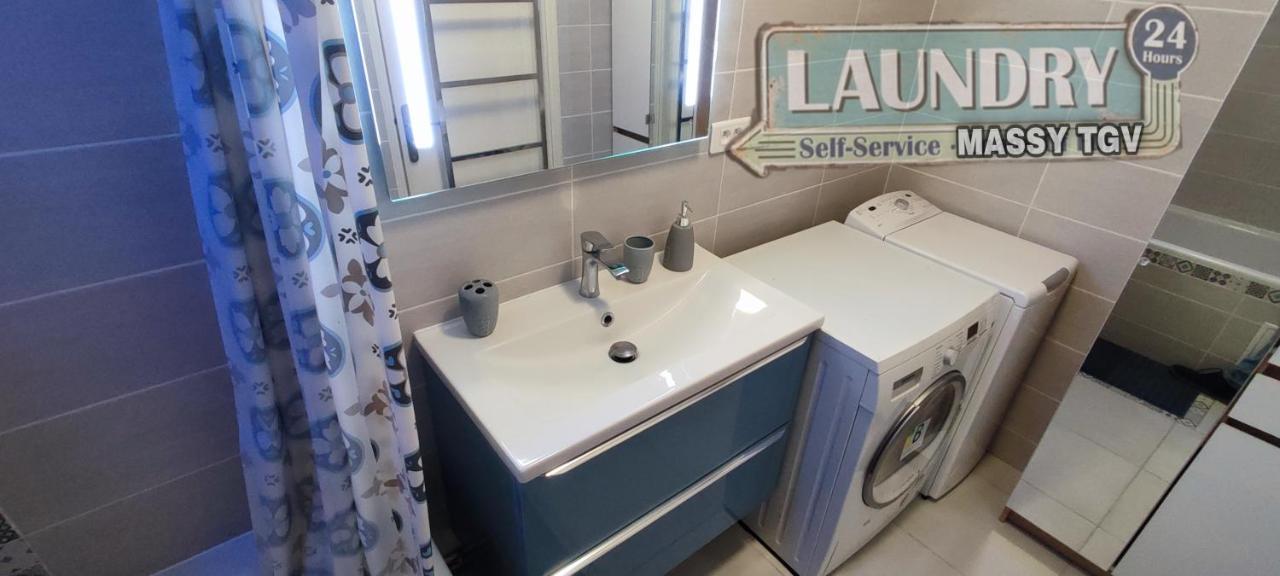 T4 Massy Tgv By Beds4Wanderlust - 80M2 Avec Terrasse Et Bureau - Proche Coulee Verte - Ideal Pro Ou Famille Zewnętrze zdjęcie