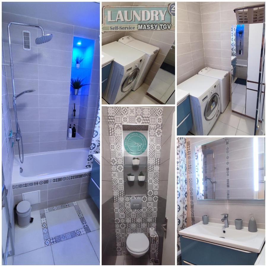 T4 Massy Tgv By Beds4Wanderlust - 80M2 Avec Terrasse Et Bureau - Proche Coulee Verte - Ideal Pro Ou Famille Zewnętrze zdjęcie