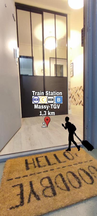 T4 Massy Tgv By Beds4Wanderlust - 80M2 Avec Terrasse Et Bureau - Proche Coulee Verte - Ideal Pro Ou Famille Zewnętrze zdjęcie